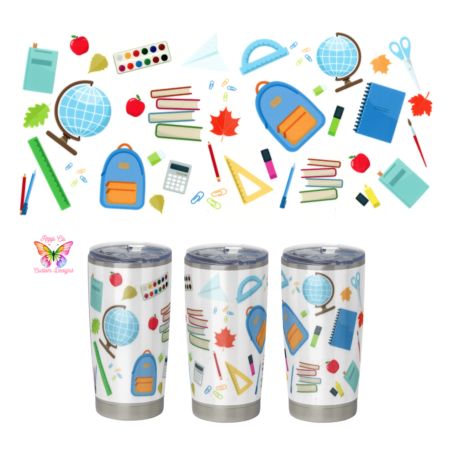 School Supplies Full Wrap