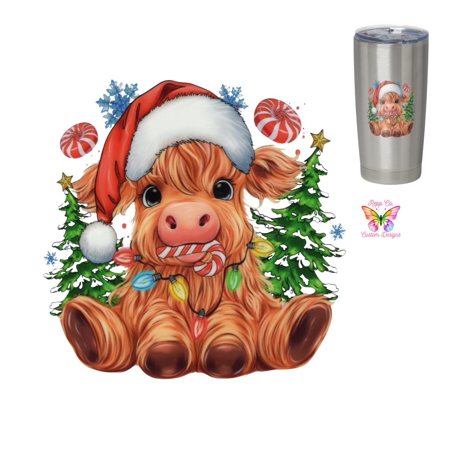 Christmas Highland Cow