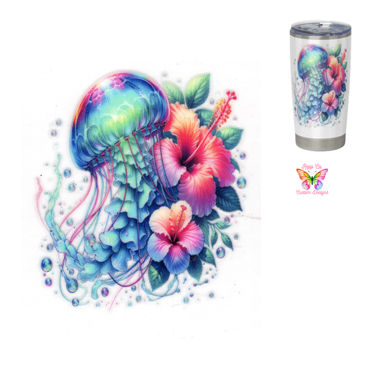 Jelly Fish with Flowers