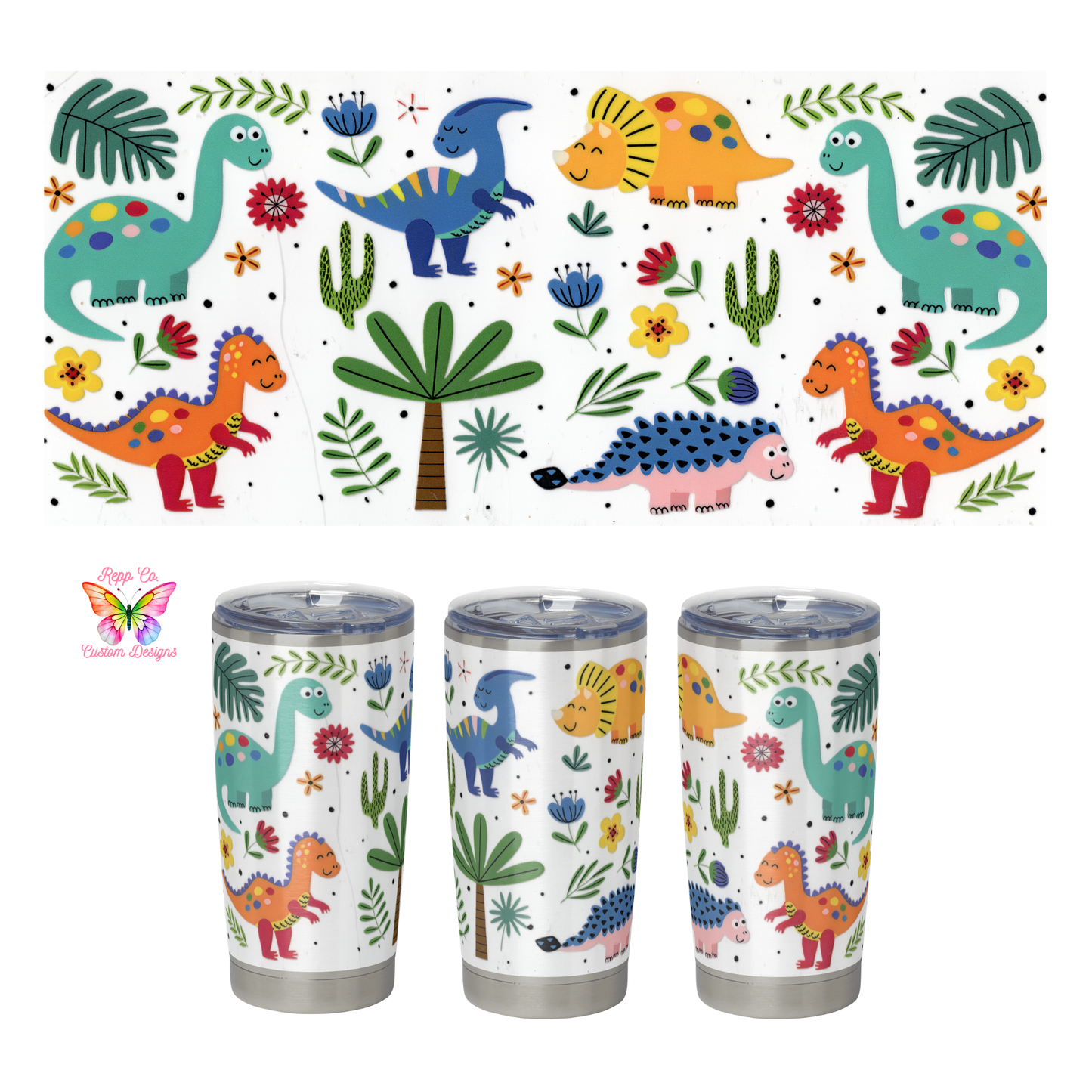 Colorful Dinos 1 Full Wrap