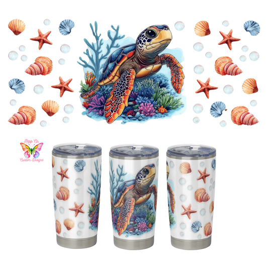 Turtles With Seashells - Full Wrap