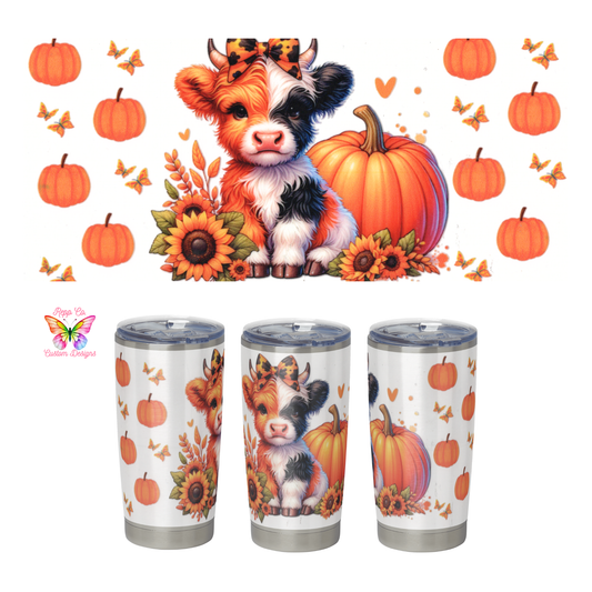 Autumn Highland Cow Full Wrap